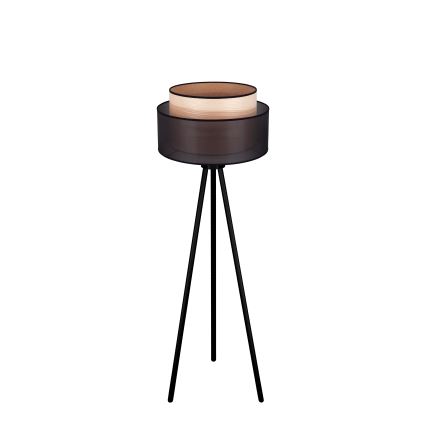 Duolla - Lampada con piedistallo WOOD BOHO 1xE27/15W/230V diametro 45 cm nero/beige