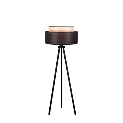 Duolla - Lampada con piedistallo WOOD BOHO 1xE27/15W/230V diametro 45 cm nero/beige