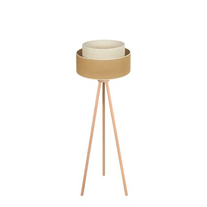 Duolla - Lampada con piedistallo YUTE BOHO 1xE27/15W/230V diametro 45 cm marrone/color crema