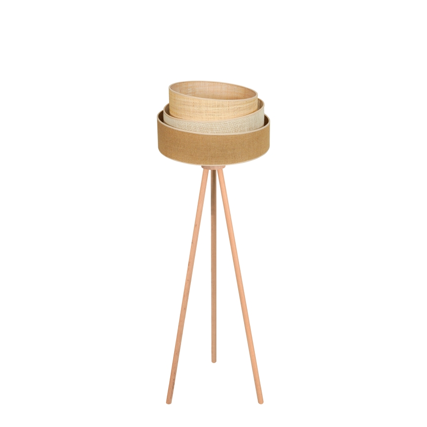 Duolla - Lampada con piedistallo YUTE TRIO 1xE27/15W/230V diametro 45 cm marrone/grigio/beige