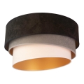 Duolla - Lampada da soffitto DEVON 1xE27/40W/230V diam. 45 cm nero/grigio/beige