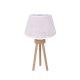 Duolla - Lampada da tavolo BOUCLE 1xE27/15W/230V bianco/legno