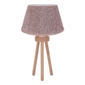 Duolla - Lampada da tavolo BOUCLE 1xE27/15W/230V diametro 28 cm marrone/legno
