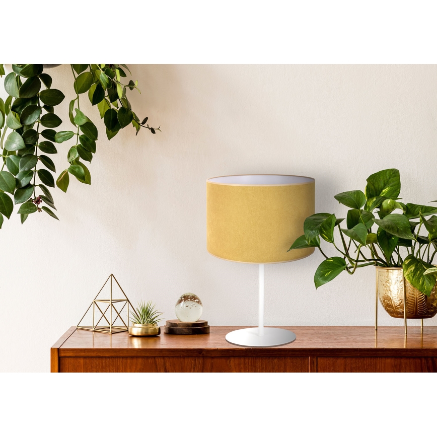 Duolla - Lampada da tavolo BRISTOL 1xE14/15W/230V diametro 17,5 cm giallo/bianco