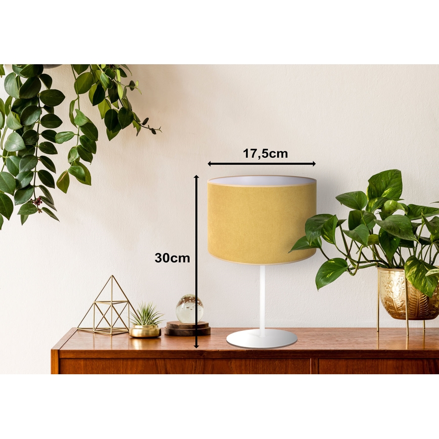 Duolla - Lampada da tavolo BRISTOL 1xE14/15W/230V diametro 17,5 cm giallo/bianco