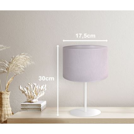 Duolla - Lampada da tavolo BRISTOL 1xE14/15W/230V diametro 17,5 cm grigio/bianco