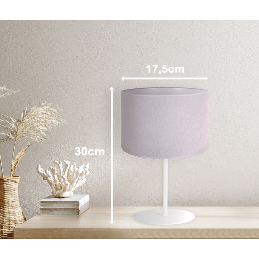 Duolla - Lampada da tavolo BRISTOL 1xE14/15W/230V diametro 17,5 cm grigio/bianco