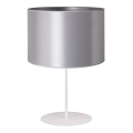 Duolla - Lampada da tavolo CANNES 1xE14/15W/230V diametro 20 cm argento/bianco