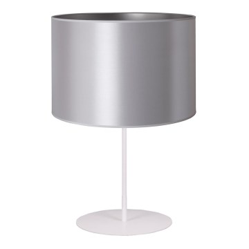 Duolla - Lampada da tavolo CANNES 1xE14/15W/230V diametro 20 cm argento/bianco