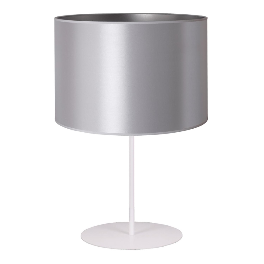 Duolla - Lampada da tavolo CANNES 1xE14/15W/230V diametro 20 cm argento/bianco