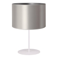 Duolla - Lampada da tavolo CANNES 1xE14/15W/230V diametro 20 cm argento/bianco
