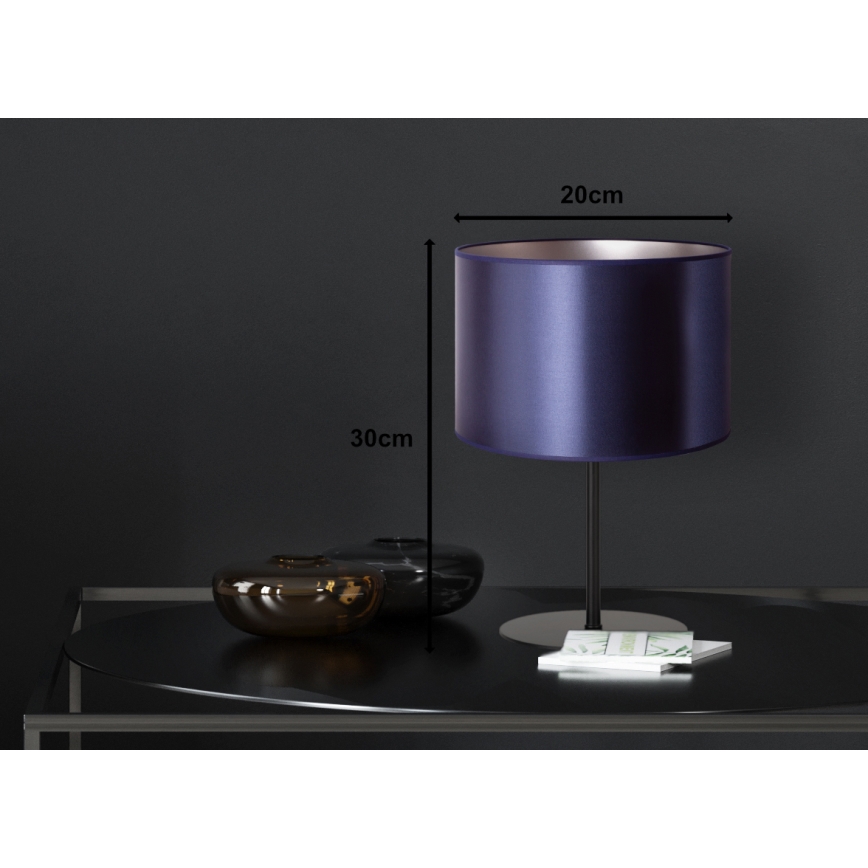Duolla - Lampada da tavolo CANNES 1xE14/15W/230V diametro 20 cm blu/argento/nero