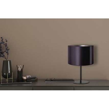 Duolla - Lampada da tavolo CANNES 1xE14/15W/230V diametro 20 cm nero/argento