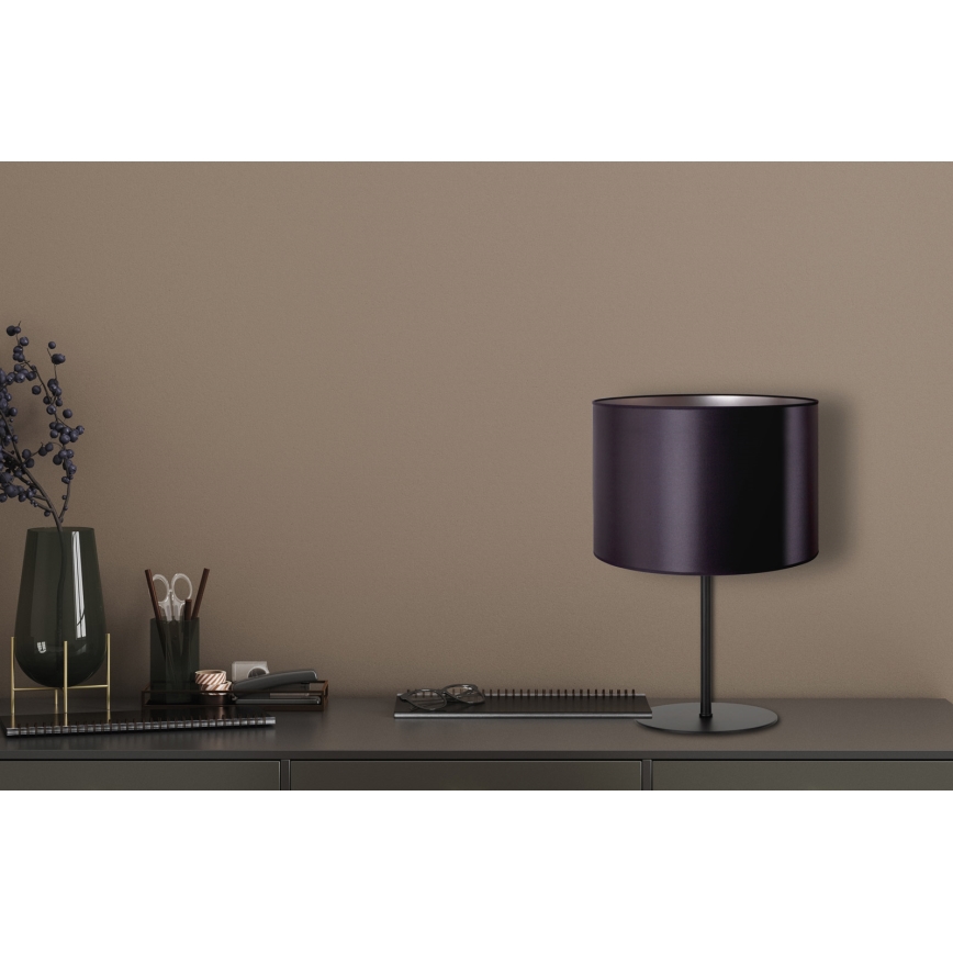 Duolla - Lampada da tavolo CANNES 1xE14/15W/230V diametro 20 cm nero/argento