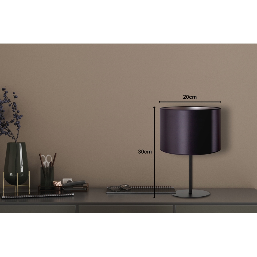 Duolla - Lampada da tavolo CANNES 1xE14/15W/230V diametro 20 cm nero/argento