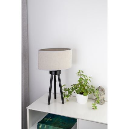 Duolla - Lampada da tavolo OVAL 1xE27/15W/230V diametro 30 cm grigio