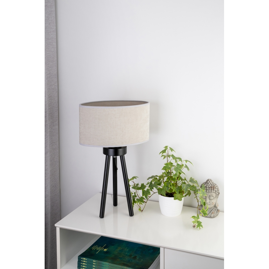 Duolla - Lampada da tavolo OVAL 1xE27/15W/230V diametro 30 cm grigio