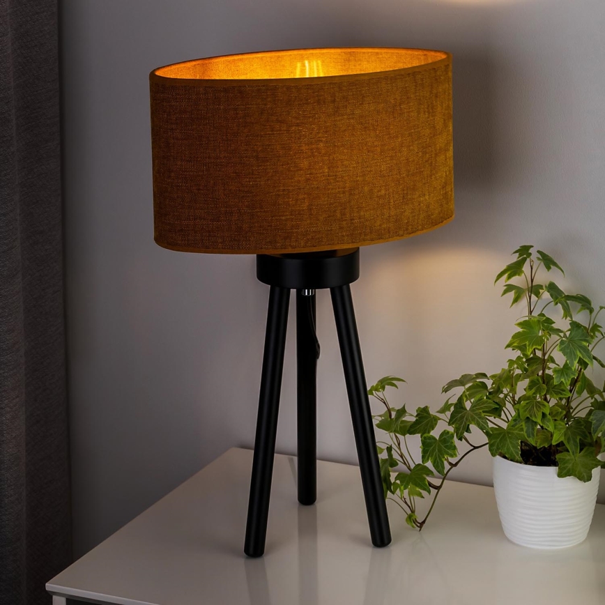 Duolla - Lampada da tavolo OVAL 1xE27/15W/230V diametro 30 cm marrone