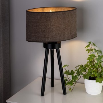 Duolla - Lampada da tavolo OVAL 1xE27/15W/230V diametro 30 cm marrone