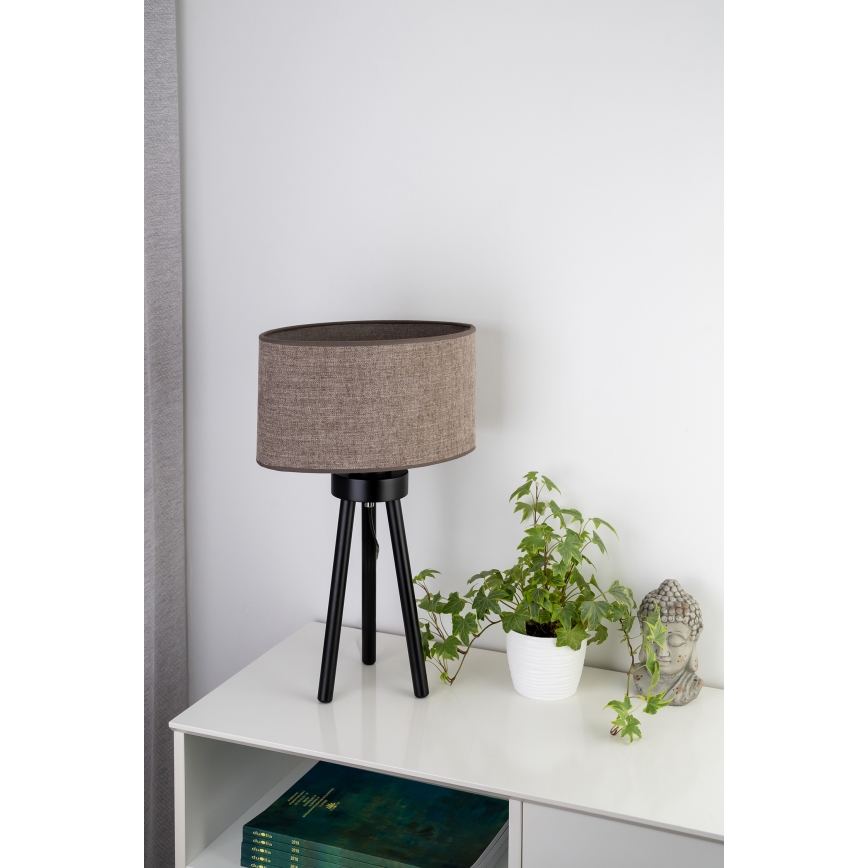 Duolla - Lampada da tavolo OVAL 1xE27/15W/230V diametro 30 cm marrone