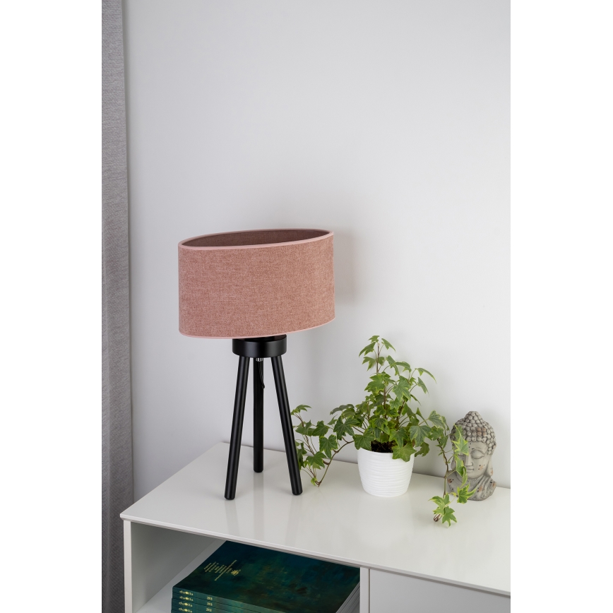 Duolla - Lampada da tavolo OVAL 1xE27/15W/230V diametro 30 cm rosa