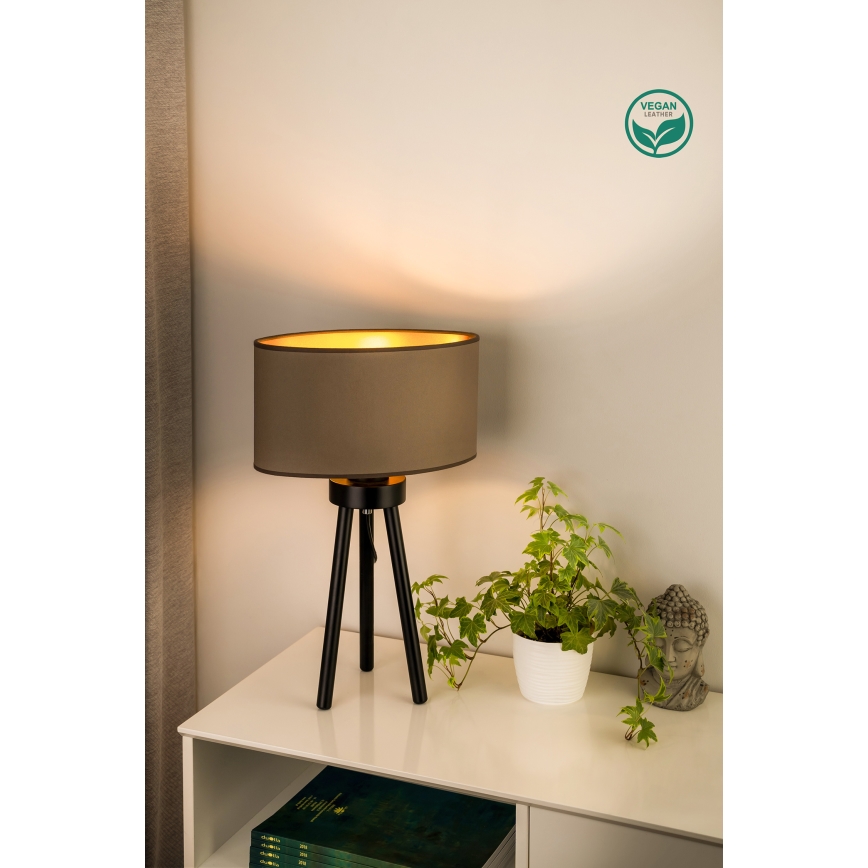 Duolla - Lampada da tavolo OVAL VEGAN 1xE27/15W/230V diametro 30 cm beige