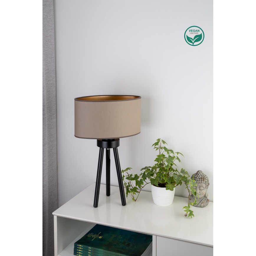 Duolla - Lampada da tavolo OVAL VEGAN 1xE27/15W/230V diametro 30 cm beige