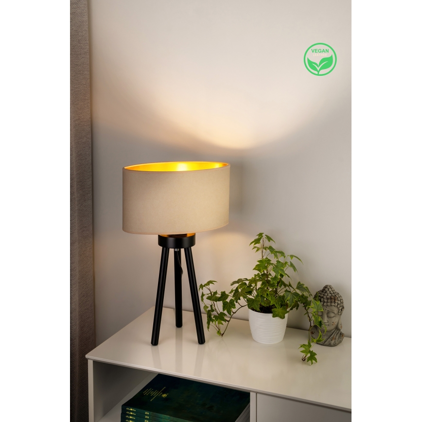 Duolla - Lampada da tavolo OVAL VEGAN 1xE27/15W/230V diametro 30 cm color crema