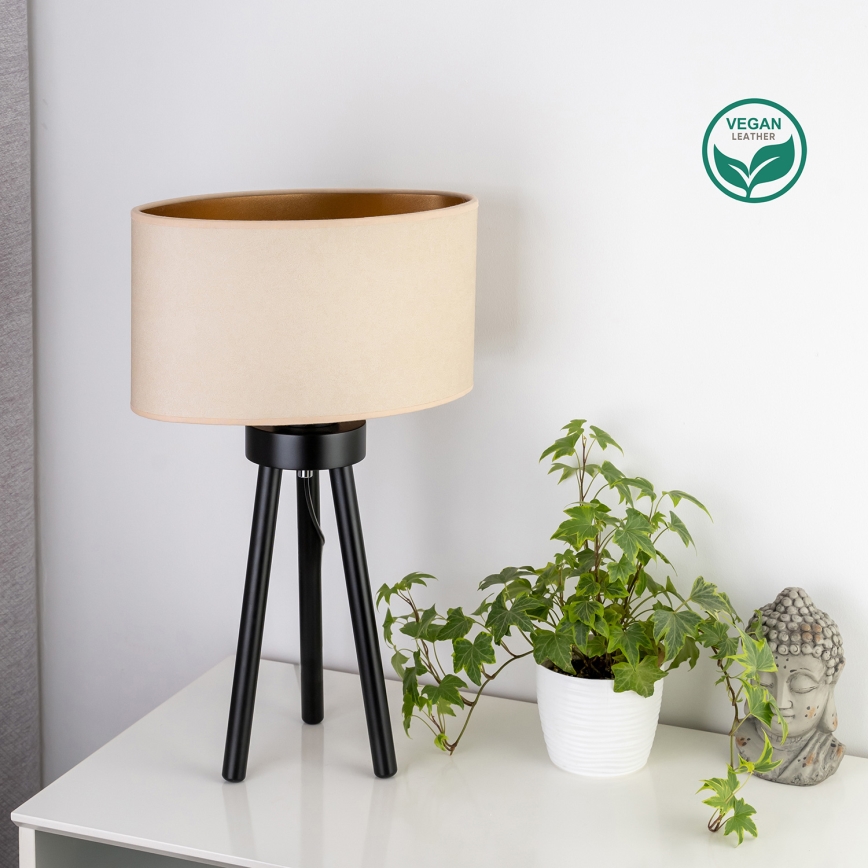 Duolla - Lampada da tavolo OVAL VEGAN 1xE27/15W/230V diametro 30 cm color crema