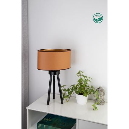 Duolla - Lampada da tavolo OVAL VEGAN 1xE27/15W/230V diametro 30 cm marrone