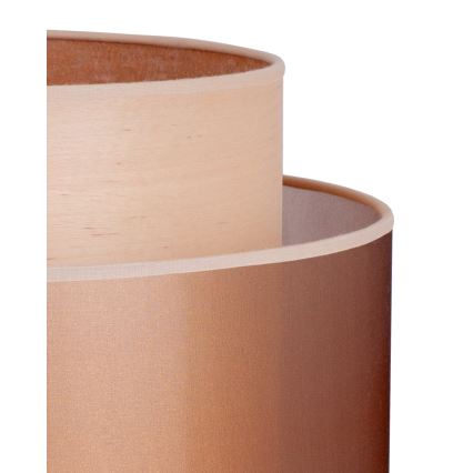 Duolla - Lampada da tavolo WOOD BOHO 1xE27/15W/230V diametro 25 cm rame/marrone/beige
