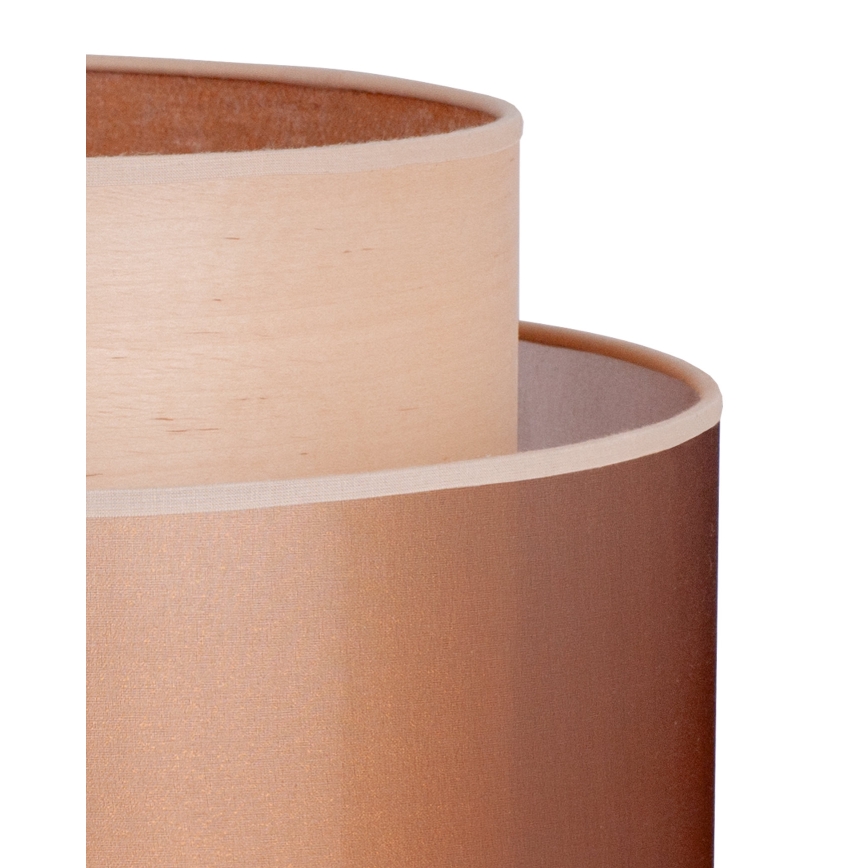 Duolla - Lampada da tavolo WOOD BOHO 1xE27/15W/230V diametro 25 cm rame/marrone/beige