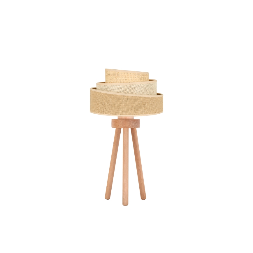 Duolla - Lampada da tavolo YUTE TRIO 1xE27/15W/230V diametro 25 cm marrone/grigio/beige
