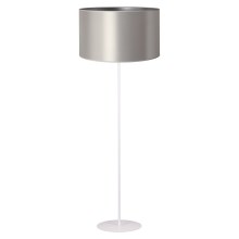 Duolla - Lampada da terra CANNES 1xE27/15W/230V 45 cm argento/bianco