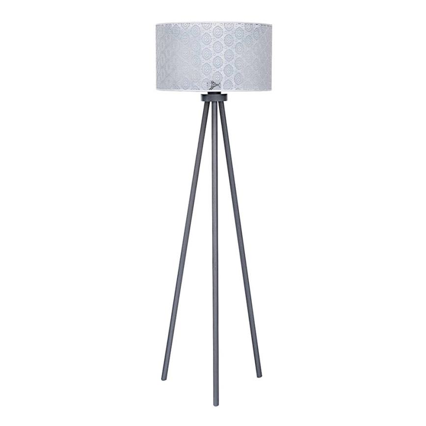 Duolla - Lampada da terra ECHO1 1xE27/40W/230V diam. 45 cm grigio/pizzo