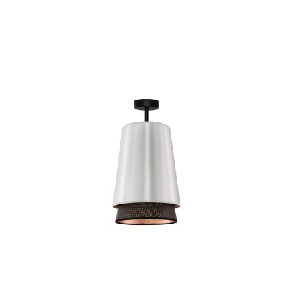 Duolla - Lampadario a plafone BELL SHINY 1xE27/15W/230V diametro 25 cm argento/nero