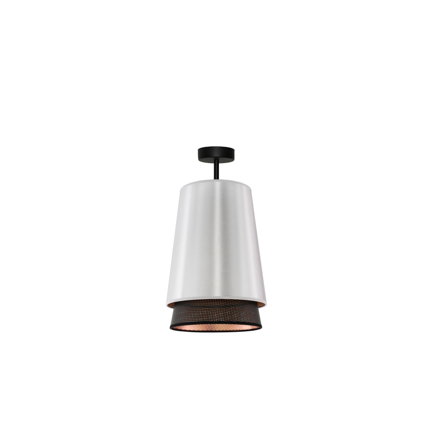 Duolla - Lampadario a plafone BELL SHINY 1xE27/15W/230V diametro 25 cm argento/nero