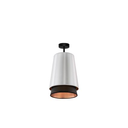 Duolla - Lampadario a plafone BELL SHINY 1xE27/15W/230V diametro 25 cm argento/nero