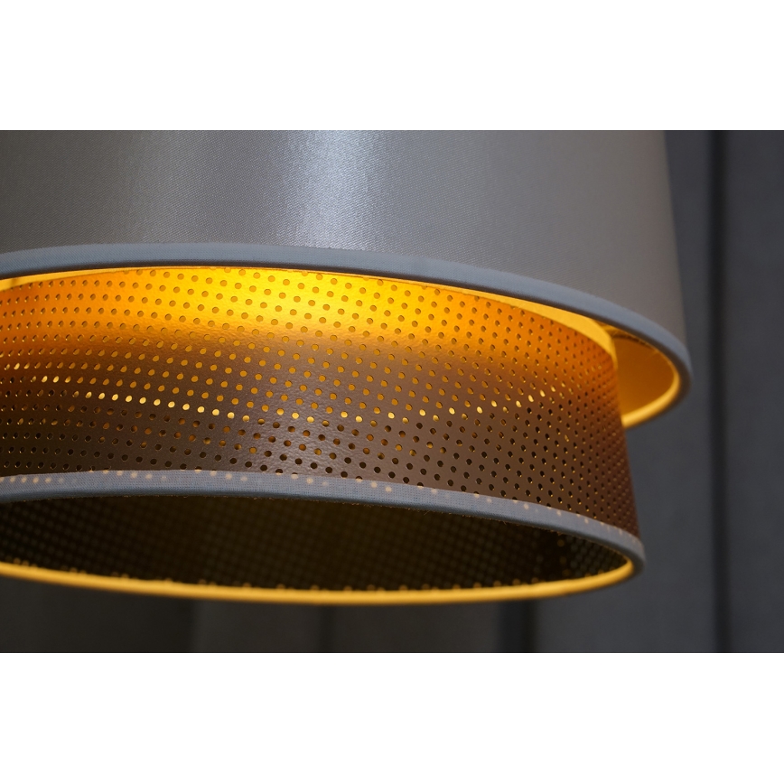 Duolla - Lampadario a plafone BELL SHINY 1xE27/15W/230V diametro 25 cm bianco/rame