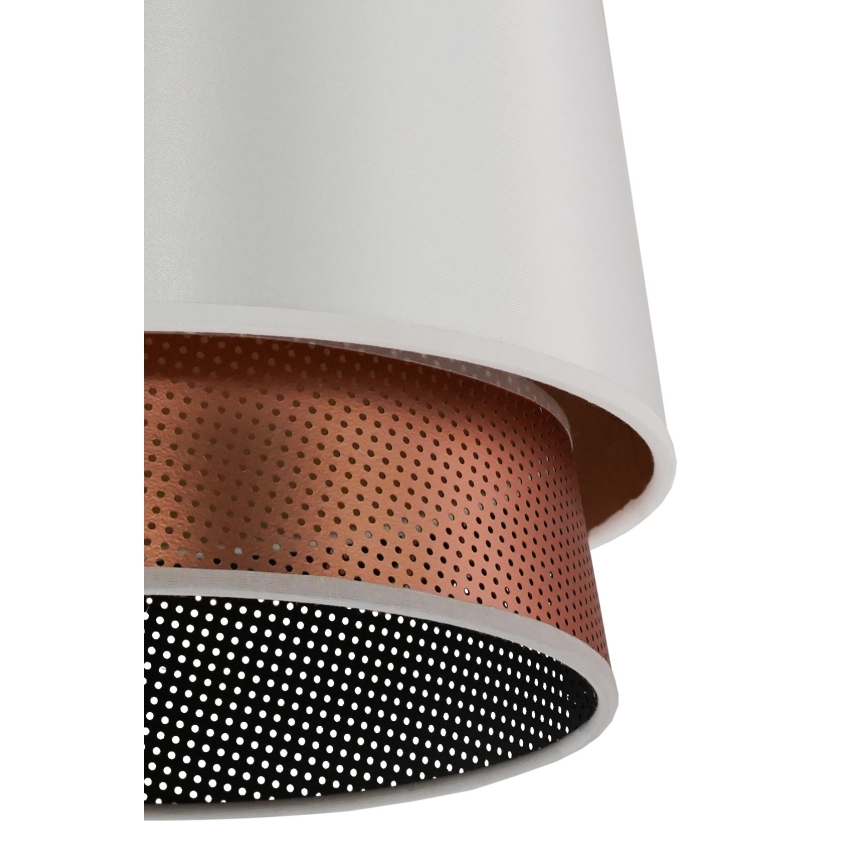 Duolla - Lampadario a plafone BELL SHINY 1xE27/15W/230V diametro 25 cm bianco/rame