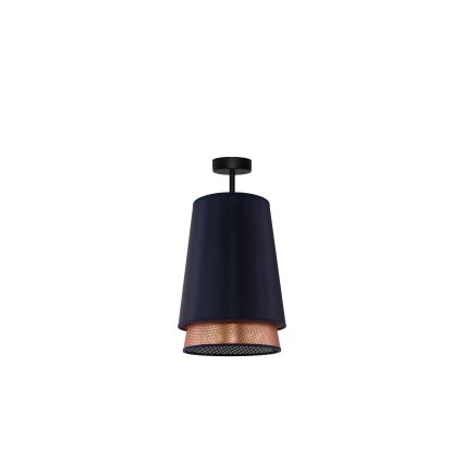 Duolla - Lampadario a plafone BELL SHINY 1xE27/15W/230V diametro 25 cm blu/rame