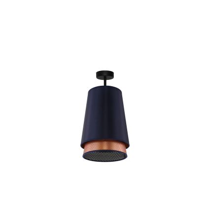 Duolla - Lampadario a plafone BELL SHINY 1xE27/15W/230V diametro 25 cm blu/rame