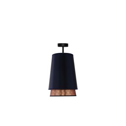 Duolla - Lampadario a plafone BELL SHINY 1xE27/15W/230V diametro 25 cm blu/rame