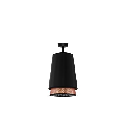 Duolla - Lampadario a plafone BELL SHINY 1xE27/15W/230V diametro 25 cm nero/rame