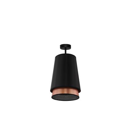 Duolla - Lampadario a plafone BELL SHINY 1xE27/15W/230V diametro 25 cm nero/rame