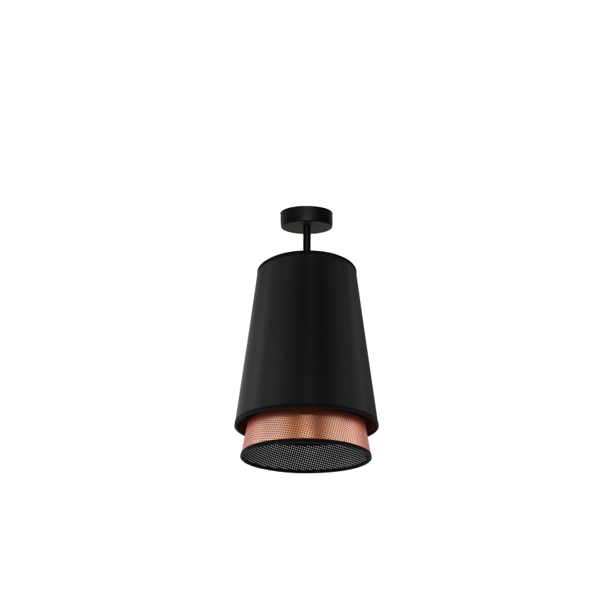 Duolla - Lampadario a plafone BELL SHINY 1xE27/15W/230V diametro 25 cm nero/rame