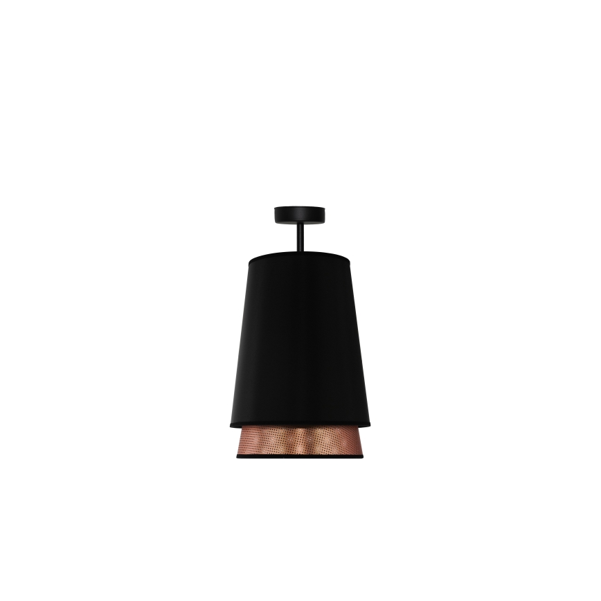 Duolla - Lampadario a plafone BELL SHINY 1xE27/15W/230V diametro 25 cm nero/rame