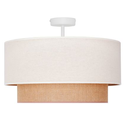 Duolla - Lampadario a plafone BOHO 1xE27/15W/230V diametro 45 cm color crema/marrone