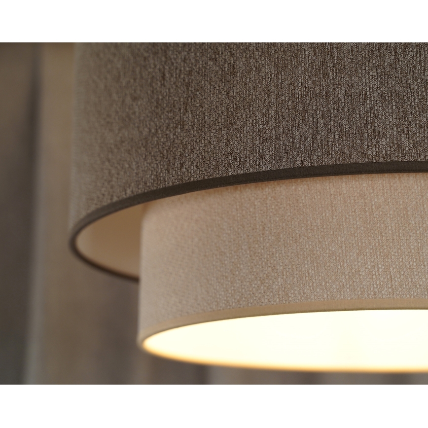 Duolla - Lampadario a plafone BOHO ECO RECYCLING 1xE27/15W/230V diametro 45 cm marrone/color crema