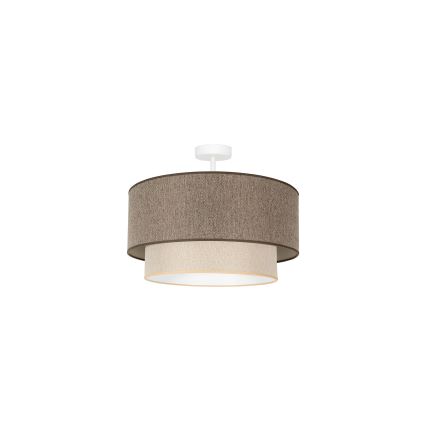 Duolla - Lampadario a plafone BOHO ECO RECYCLING 1xE27/15W/230V diametro 45 cm marrone/color crema